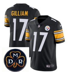 Nike Steelers #17 Joe Gilliam Black Mens NFL Vapor Untouchable Limited Stitched With MDR Dan Rooney Patch Jersey Nike Steelers #17 Joe Gilliam Black Mens NFL Vapor Untouchable Limited Stitched With MDR Dan Rooney Patch Jersey