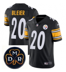 Nike Steelers #20 Rocky Bleier Black Mens NFL Vapor Untouchable Limited Stitched With MDR Dan Rooney Patch Jersey Nike Steelers #20 Rocky Bleier Black Mens NFL Vapor Untouchable Limited Stitched With MDR Dan Rooney Patch Jersey