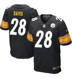 Nike Steelers #28 Sean Davis Black Team Color Mens Stitched NFL Elite Jersey Nike Steelers #28 Sean Davis Black Team Color Mens Stitched NFL Elite Jersey