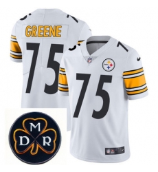 Nike Steelers #75 Joe Greene White Mens NFL Vapor Untouchable Limited Stitched With MDR Dan Rooney Patch Jersey Nike Steelers #75 Joe Greene White Mens NFL Vapor Untouchable Limited Stitched With MDR Dan Rooney Patch Jersey