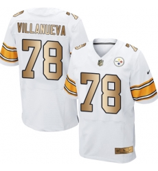 Nike Steelers #78 Alejandro Villanueva White Mens Stitched NFL Elite Gold Jersey Nike Steelers #78 Alejandro Villanueva White Mens Stitched NFL Elite Gold Jersey