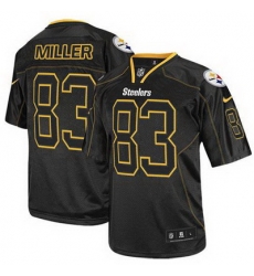 Nike Steelers #83 Heath Miller Lights Out Black Mens Stitched NFL Elite Jersey Nike Steelers #83 Heath Miller Lights Out Black Mens Stitched NFL Elite Jersey