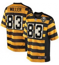 Nike Steelers #83 Heath Miller Yellow Black Alternate Mens Stitched NFL 80TH Throwback Elite Jersey Nike Steelers #83 Heath Miller Yellow Black Alternate Mens Stitched NFL 80TH Throwback Elite Jersey