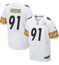 Nike Steelers #91 Kevin Greene White Mens Stitched NFL Elite Jersey Nike Steelers #91 Kevin Greene White Mens Stitched NFL Elite Jersey