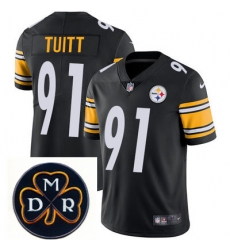 Nike Steelers #91 Stephon Tuitt Black Mens NFL Vapor Untouchable Limited Stitched With MDR Dan Rooney Patch Jersey Nike Steelers #91 Stephon Tuitt Black Mens NFL Vapor Untouchable Limited Stitched With MDR Dan Rooney Patch Jersey
