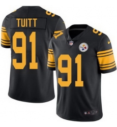 Nike Steelers #91 Stephon Tuitt Black Mens Stitched NFL Limited Rush Jersey Nike Steelers #91 Stephon Tuitt Black Mens Stitched NFL Limited Rush Jersey