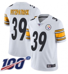 Steelers #39 Minkah Fitzpatrick White Men's Stitched Football 100th Season Vapor Limited Jersey Steelers #39 Minkah Fitzpatrick White Men's Stitched Football 100th Season Vapor Limited Jersey
