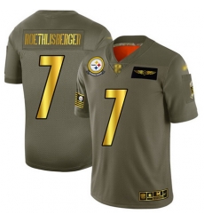 Steelers 7 Ben Roethlisberger Camo Gold Men Stitched Football Limited 2019 Salute To Service Jersey Steelers 7 Ben Roethlisberger Camo Gold Men Stitched Football Limited 2019 Salute To Service Jersey