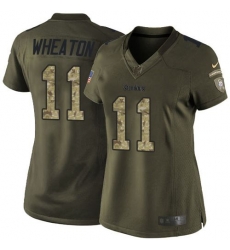 Nike Steelers #11 Markus Wheaton Green Womens Stitched NFL Limited Salute to Service Jersey Nike Steelers #11 Markus Wheaton Green Womens Stitched NFL Limited Salute to Service Jersey