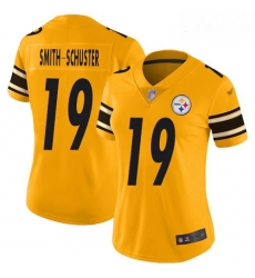 Steelers #19 JuJu Smith Schuster Gold Women Stitched Football Limited Inverted Legend Jersey Steelers #19 JuJu Smith Schuster Gold Women Stitched Football Limited Inverted Legend Jersey