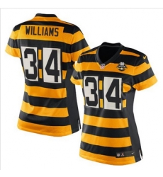 Women New Steelers #34 DeAngelo Williams Yellow Black Alternate Stitched NFL Elite Jersey Women New Steelers #34 DeAngelo Williams Yellow Black Alternate Stitched NFL Elite Jersey