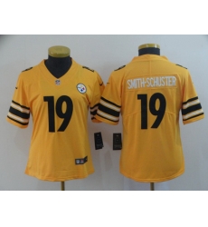 Women Nike Steelers 19 JuJu Smith Schuster Gold Women Inverted Legend Limited Jersey Women Nike Steelers 19 JuJu Smith Schuster Gold Women Inverted Legend Limited Jersey