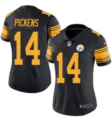 Women Pittsburgh Steelers 14 George Pickens Rush Vapor Untouchable Limited Stitched Jersey Women Pittsburgh Steelers 14 George Pickens Rush Vapor Untouchable Limited Stitched Jersey
