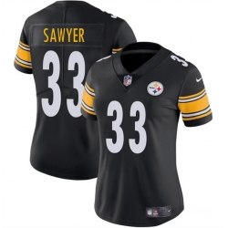 Women Pittsburgh Steelers 33 Jack Sawyer Black 2025 Draft Vapor Untouchable Limited Stitched Football Jersey