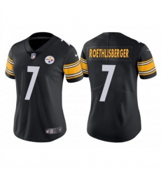 Women Pittsburgh Steelers 7 Ben Roethlisberger Black Vapor Untouchaable Limited Stitched Jersey Women Pittsburgh Steelers 7 Ben Roethlisberger Black Vapor Untouchaable Limited Stitched Jersey