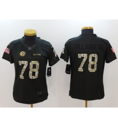 Women Pittsburgh Steelers 78 Alejandro Villanueva Green Nike Salute to Service Limited NFL Jersey Women Pittsburgh Steelers 78 Alejandro Villanueva Green Nike Salute to Service Limited NFL Jersey