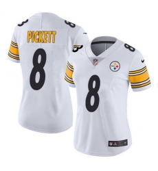Women Pittsburgh Steelers 8 Kenny Pickett White Vapor Untouchable Limited Stitched Jersey Women Pittsburgh Steelers 8 Kenny Pickett White Vapor Untouchable Limited Stitched Jersey
