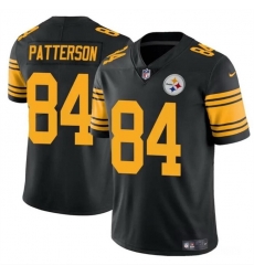 Women Pittsburgh Steelers 84 Cordarrelle Patterson Black Color Rush Stitched Football Jersey Women Pittsburgh Steelers 84 Cordarrelle Patterson Black Color Rush Stitched Football Jersey