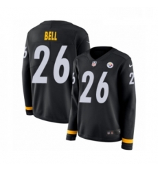 Womens Nike Pittsburgh Steelers 26 LeVeon Bell Limited Black Therma Long Sleeve NFL Jerse Womens Nike Pittsburgh Steelers 26 LeVeon Bell Limited Black Therma Long Sleeve NFL Jerse
