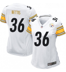 Womens Nike Pittsburgh Steelers 36 Jerome Bettis Game White NFL Jersey Womens Nike Pittsburgh Steelers 36 Jerome Bettis Game White NFL Jersey