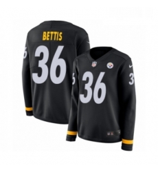 Womens Nike Pittsburgh Steelers 36 Jerome Bettis Limited Black Therma Long Sleeve NFL Jersey Womens Nike Pittsburgh Steelers 36 Jerome Bettis Limited Black Therma Long Sleeve NFL Jersey