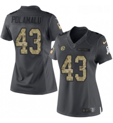 Womens Nike Pittsburgh Steelers 43 Troy Polamalu Limited Black 2016 Salute to Service NFL Jersey Womens Nike Pittsburgh Steelers 43 Troy Polamalu Limited Black 2016 Salute to Service NFL Jersey