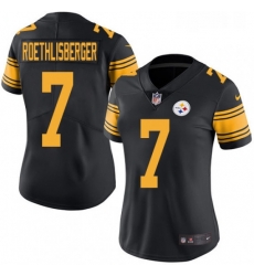 Womens Nike Pittsburgh Steelers 7 Ben Roethlisberger Elite Black Rush Vapor Untouchable NFL Jersey Womens Nike Pittsburgh Steelers 7 Ben Roethlisberger Elite Black Rush Vapor Untouchable NFL Jersey