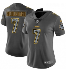 Womens Nike Pittsburgh Steelers 7 Ben Roethlisberger Gray Static Vapor Untouchable Limited NFL Jersey Womens Nike Pittsburgh Steelers 7 Ben Roethlisberger Gray Static Vapor Untouchable Limited NFL Jersey