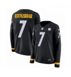 Womens Nike Pittsburgh Steelers 7 Ben Roethlisberger Limited Black Therma Long Sleeve NFL Jersey Womens Nike Pittsburgh Steelers 7 Ben Roethlisberger Limited Black Therma Long Sleeve NFL Jersey