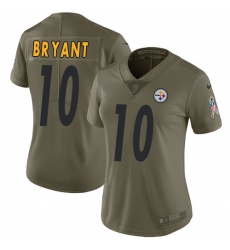 Womens Nike Steelers #10 Martavis Bryant Olive Stitched NFL Limited 2017 Salute to Service Jersey Womens Nike Steelers #10 Martavis Bryant Olive Stitched NFL Limited 2017 Salute to Service Jersey