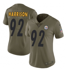 Womens Nike Steelers #92 James Harrison Olive Stitched NFL Limited 2017 Salute to Service Jersey Womens Nike Steelers #92 James Harrison Olive Stitched NFL Limited 2017 Salute to Service Jersey