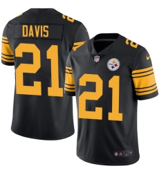 Nike Steelers #21 Sean Davis Black Youth Stitched NFL Limited Rush Jersey Nike Steelers #21 Sean Davis Black Youth Stitched NFL Limited Rush Jersey