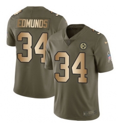 Nike Steelers #34 Terrell Edmunds Olive Gold Youth Stitched NFL Limited 2017 Salute to Service Jersey Nike Steelers #34 Terrell Edmunds Olive Gold Youth Stitched NFL Limited 2017 Salute to Service Jersey