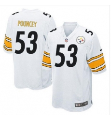Youth NEW Pittsburgh Steelers #53 Maurkice Pouncey White Stitched NFL Elite Jersey Youth NEW Pittsburgh Steelers #53 Maurkice Pouncey White Stitched NFL Elite Jersey