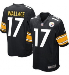 Youth Nike Nfl Youth Pittsburgh Steelers 17# Mike Wallace Black Jerseys Youth Nike Nfl Youth Pittsburgh Steelers 17# Mike Wallace Black Jerseys