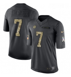 Youth Nike Pittsburgh Steelers 7 Ben Roethlisberger Limited Black 2016 Salute to Service NFL Jersey Youth Nike Pittsburgh Steelers 7 Ben Roethlisberger Limited Black 2016 Salute to Service NFL Jersey