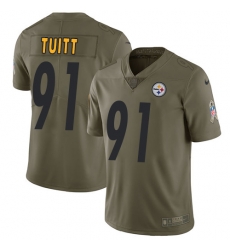 Youth Nike Steelers #91 Stephon Tuitt Olive Stitched NFL Limited 2017 Salute to Service Jersey Youth Nike Steelers #91 Stephon Tuitt Olive Stitched NFL Limited 2017 Salute to Service Jersey