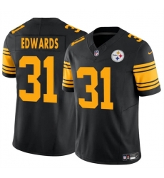 Youth Pittsburgh Steelers 31 Daijun Edwards Black 2024 F U S E Color Rush Limited Stitched Football Jersey Youth Pittsburgh Steelers 31 Daijun Edwards Black 2024 F U S E Color Rush Limited Stitched Football Jersey