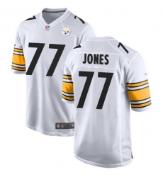 Youth Pittsburgh Steelers 77 Broderick Jones White 2023 Draft Stitched Game Jersey Youth Pittsburgh Steelers 77 Broderick Jones White 2023 Draft Stitched Game Jersey