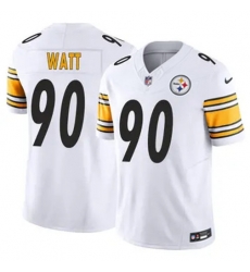 Youth Pittsburgh Steelers 90 T J Watt White 2023 F U S E Vapor Untouchable Limited Stitched Jersey Youth Pittsburgh Steelers 90 T J Watt White 2023 F U S E Vapor Untouchable Limited Stitched Jersey
