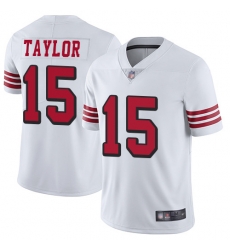 49ers 15 Trent Taylor White Rush Mens Stitched Football Vapor Untouchable Limited Jersey 49ers 15 Trent Taylor White Rush Mens Stitched Football Vapor Untouchable Limited Jersey