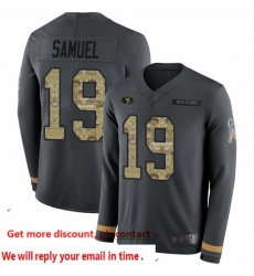 49ers 19 Deebo Samuel Anthracite Salute to Service Men Stitched Football Limited Therma Long Sleeve Jersey 49ers 19 Deebo Samuel Anthracite Salute to Service Men Stitched Football Limited Therma Long Sleeve Jersey