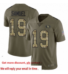 49ers 19 Deebo Samuel Olive Camo Men Stitched Football Limited 2017 Salute To Service Jersey 49ers 19 Deebo Samuel Olive Camo Men Stitched Football Limited 2017 Salute To Service Jersey