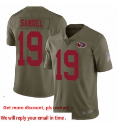 49ers 19 Deebo Samuel Olive Men Stitched Football Limited 2017 Salute To Service Jersey 49ers 19 Deebo Samuel Olive Men Stitched Football Limited 2017 Salute To Service Jersey