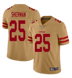 49ers 25 Richard Sherman Gold Men Stitched Football Limited Inverted Legend Jersey 49ers 25 Richard Sherman Gold Men Stitched Football Limited Inverted Legend Jersey