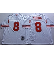 49ers 8 Steve Young White Throwback Jersey 49ers 8 Steve Young White Throwback Jersey