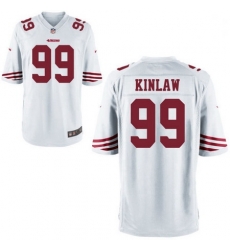 Men Nike 49ers 99 Javon Kinlaw White Game Stitched NFL Jersey Men Nike 49ers 99 Javon Kinlaw White Game Stitched NFL Jersey