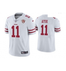 Men Nike San Francisco 49ers 11 Brandon Aiyuk White 75th Anniversary Vapor Untouchable Limited Jersey Men Nike San Francisco 49ers 11 Brandon Aiyuk White 75th Anniversary Vapor Untouchable Limited Jersey