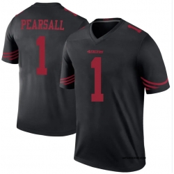 Men San Francisco 49ers 1 Ricky Pearsall Black 2025 F U S E Vapor Untouchable Limited Stitched Football Jersey