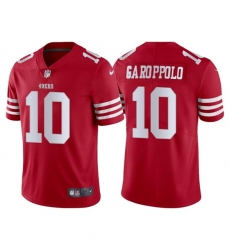 Men San Francisco 49ers 10 Jimmy Garoppolo 2022 New Scarlet Vapor Untouchable Stitched Football Jersey Men San Francisco 49ers 10 Jimmy Garoppolo 2022 New Scarlet Vapor Untouchable Stitched Football Jersey